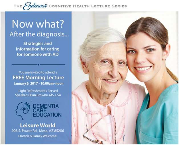 The Endeavor Cognitive Health Lecture Series The Endeavor Cognitive Health Lecture Series